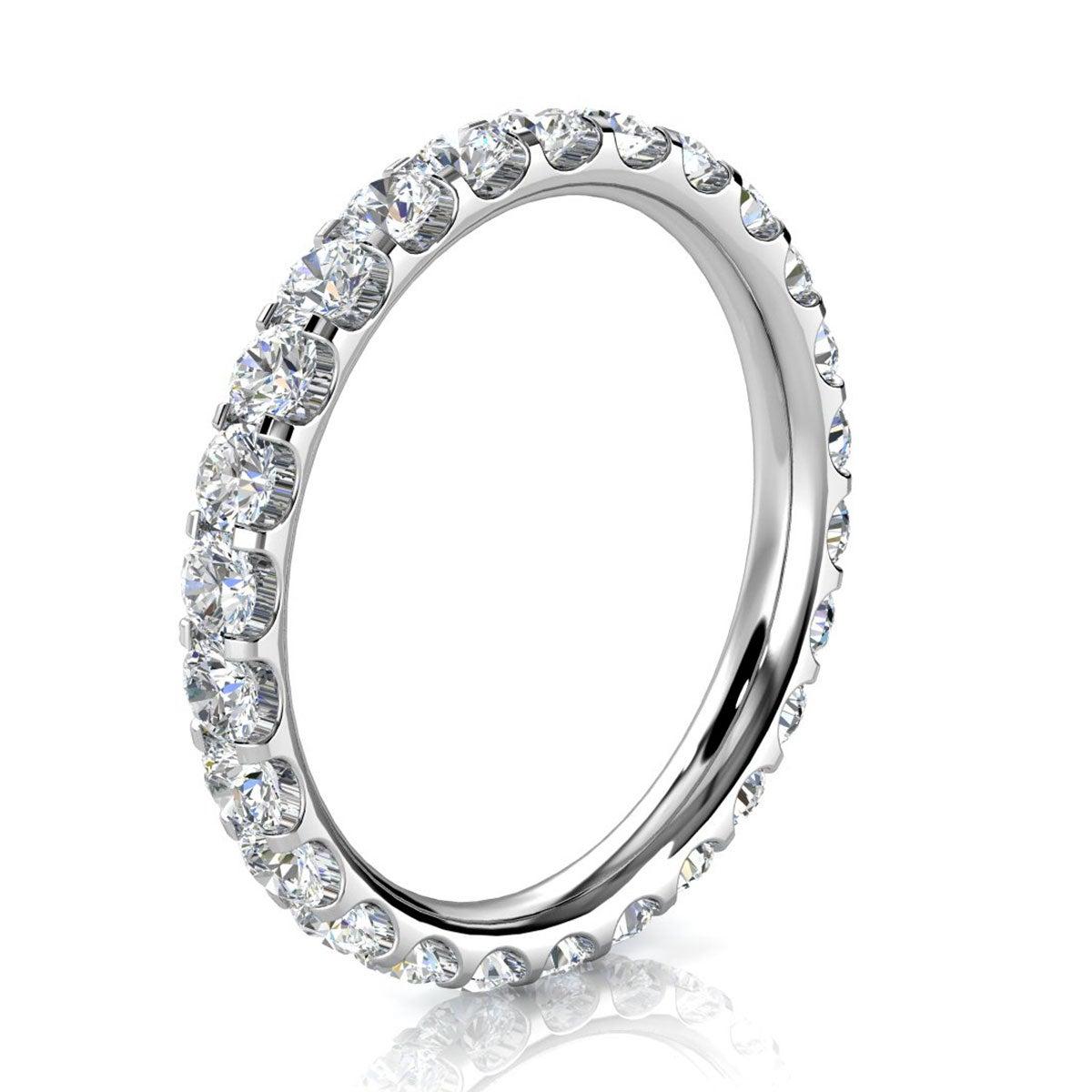 For Sale:  14k White Gold Viola Eternity Micro-Prong Diamond Ring '1 Ct. Tw' 2