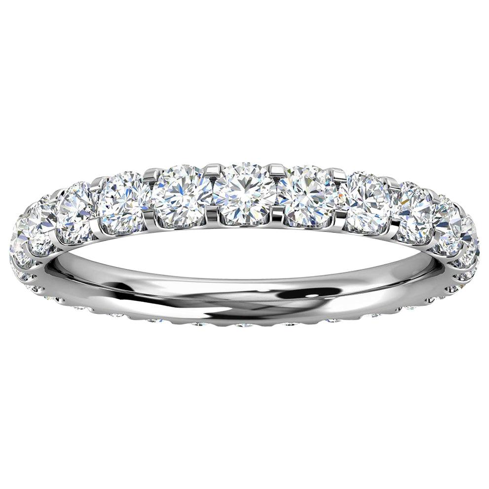 For Sale:  14k White Gold Viola Eternity Micro-Prong Diamond Ring '1 Ct. Tw'