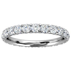 14k White Gold Viola Eternity Micro-Prong Diamond Ring '1 Ct. Tw'