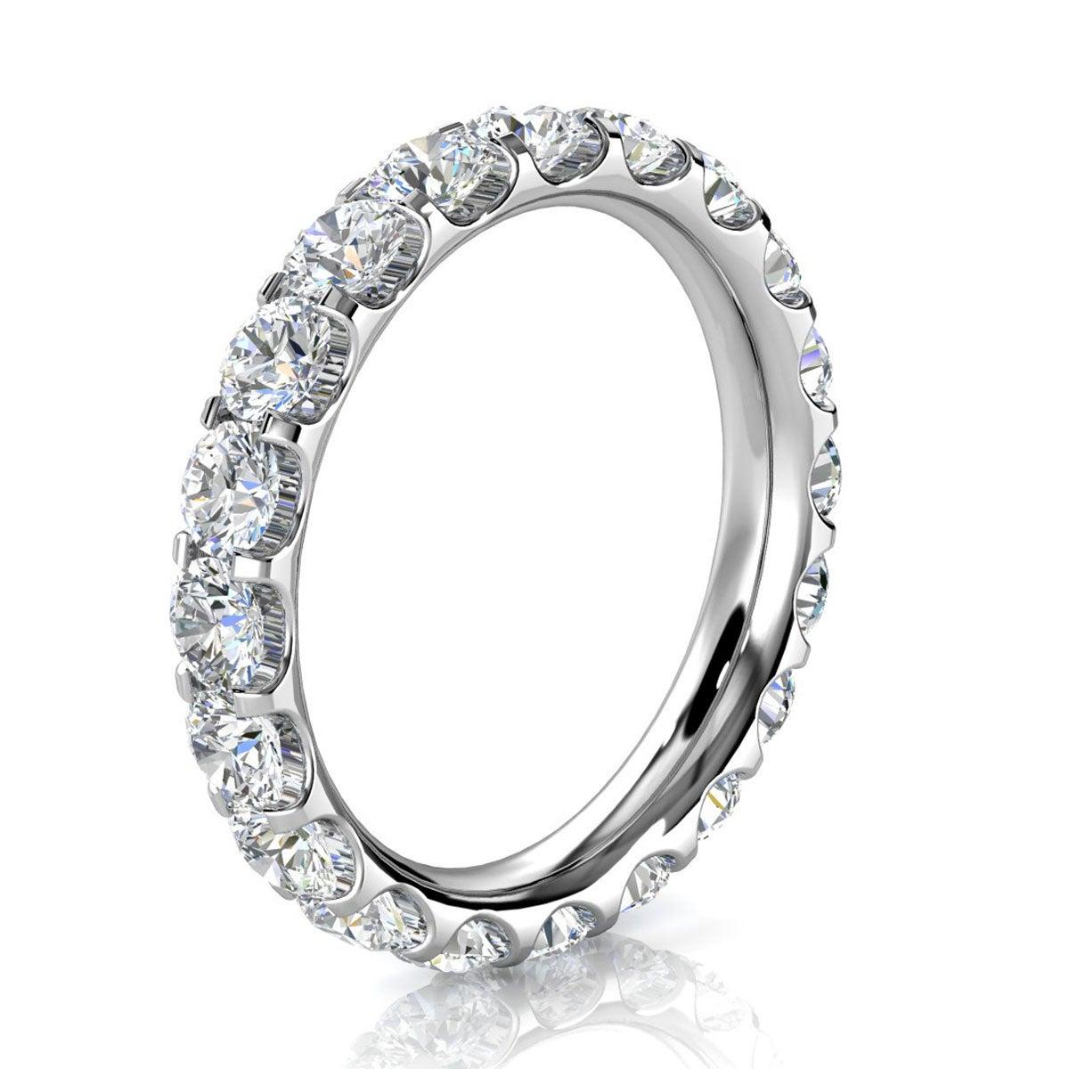 For Sale:  14k White Gold Viola Eternity Micro-Prong Diamond Ring '2 Ct. Tw' 2