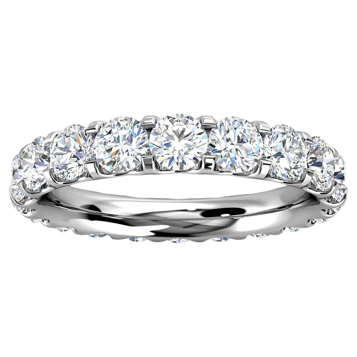 For Sale:  14k White Gold Viola Eternity Micro-Prong Diamond Ring '2 Ct. Tw'