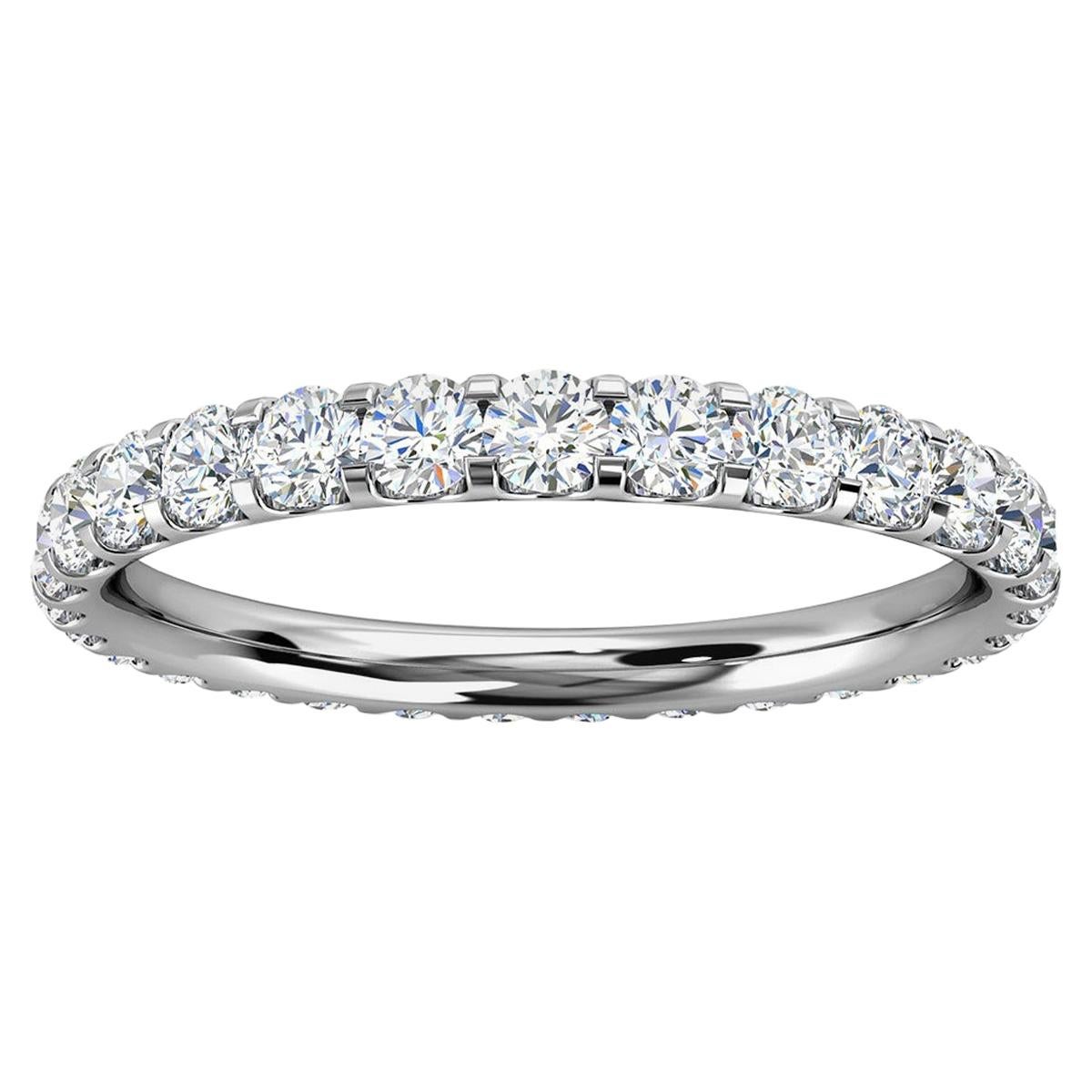 For Sale:  14K White Gold Viola Eternity Micro-Prong Diamond Ring '3/4 Ct. tw'