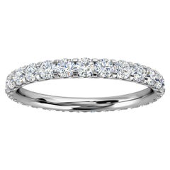 Anello Viola Eternity in oro bianco 14K con diamanti a micropunte "3/4 Ct. tw