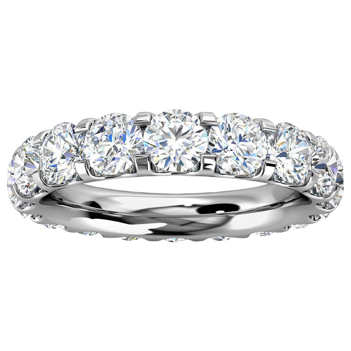 14K White Gold Viola Eternity Micro-Prong Diamond Ring '3 Ct. Tw'