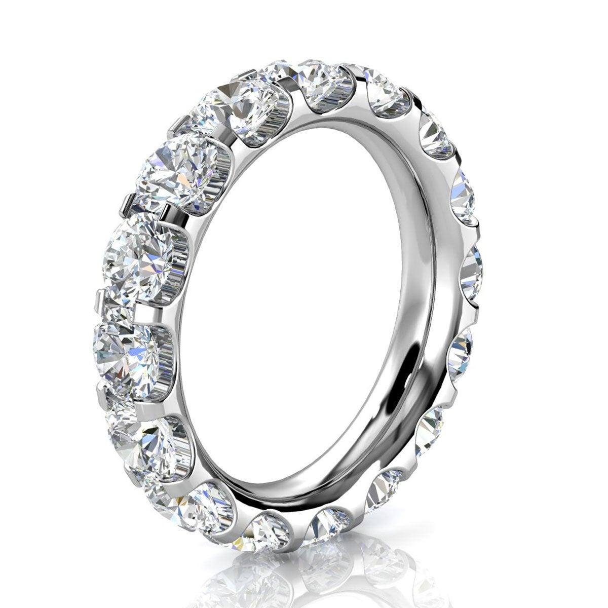 For Sale:  14K White Gold Viola Eternity Micro-Prong Diamond Ring '4 Ct. Tw' 2