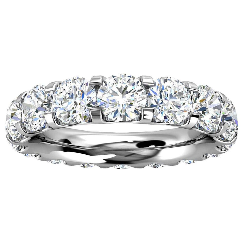 For Sale:  14K White Gold Viola Eternity Micro-Prong Diamond Ring '4 Ct. Tw'