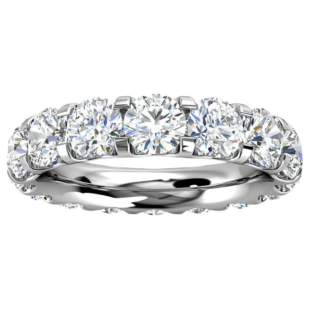 14K White Gold Viola Eternity Micro-Prong Diamond Ring '4 Ct. Tw'