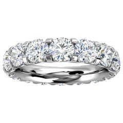 14K White Gold Viola Eternity Micro-Prong Diamond Ring '4 Ct. Tw'