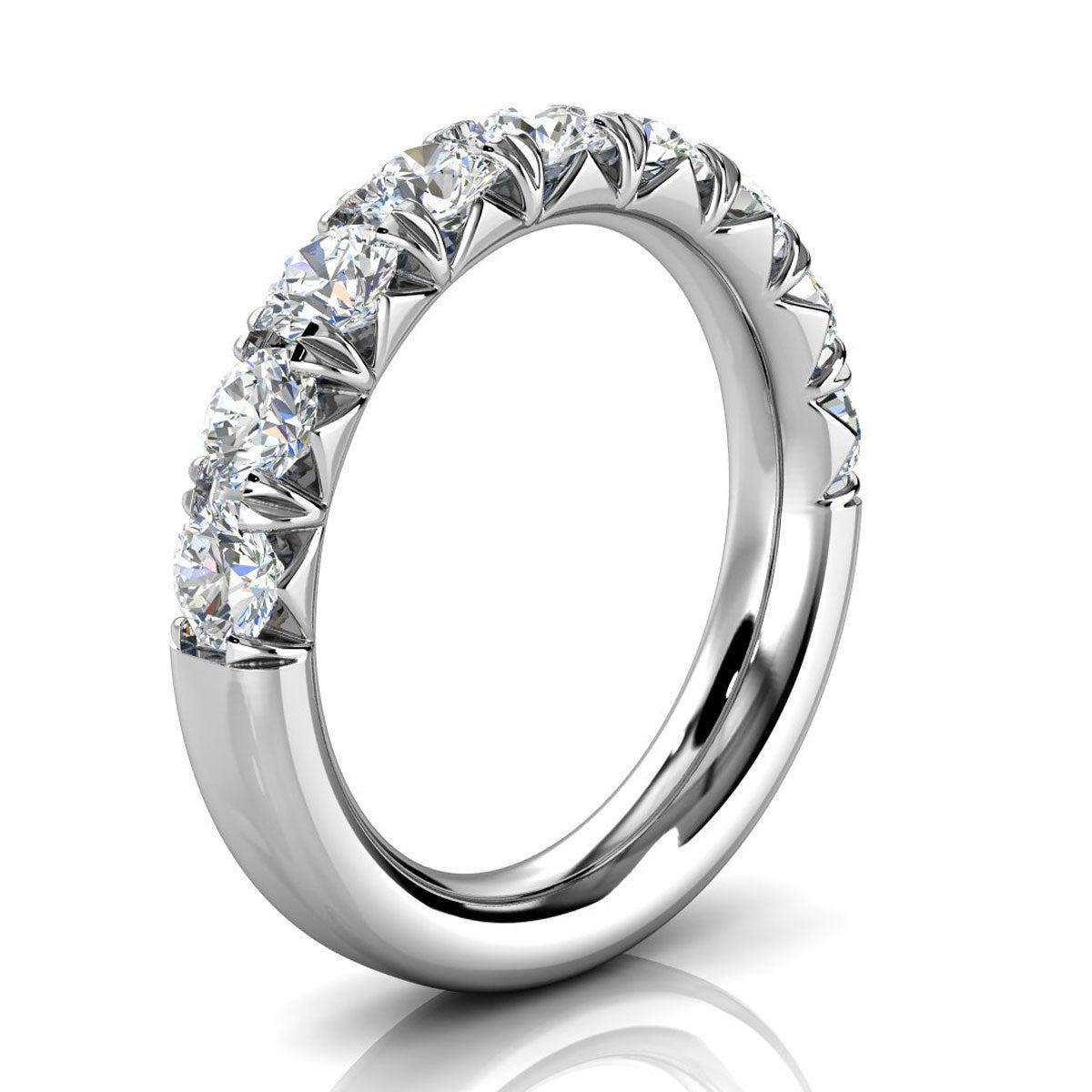 For Sale:  14k White Gold Voyage French Pave Diamond Ring '1 1/2 Ct. Tw' 2
