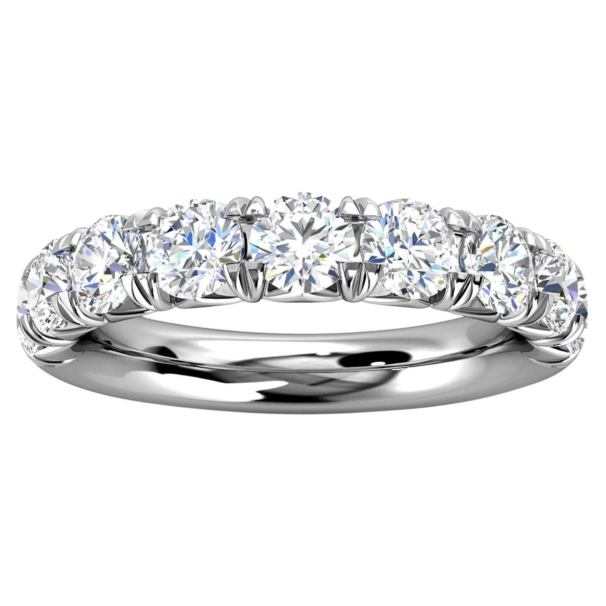 For Sale:  14k White Gold Voyage French Pave Diamond Ring '1 1/2 Ct. Tw'
