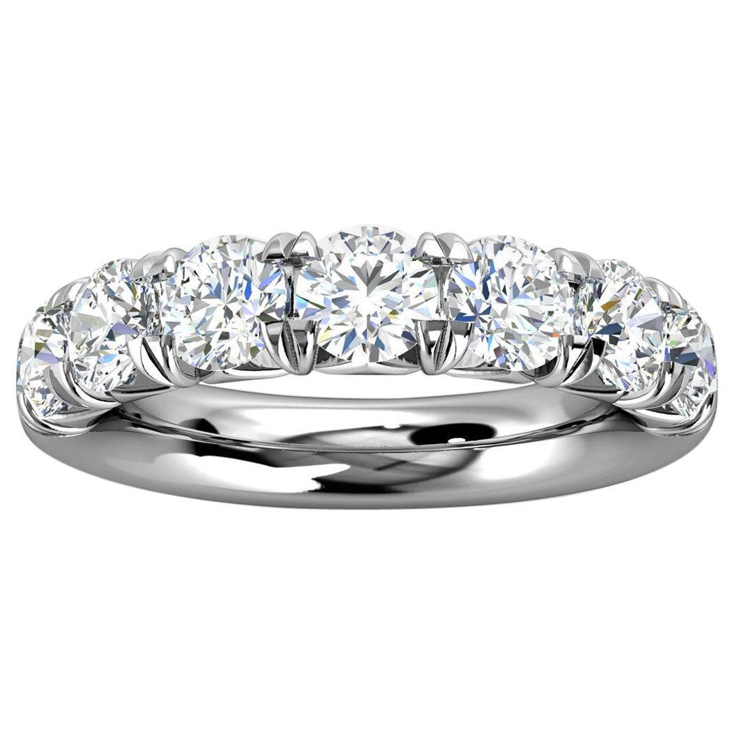 For Sale:  14k White Gold Voyage French Pave Diamond Ring '2 Ct. Tw'