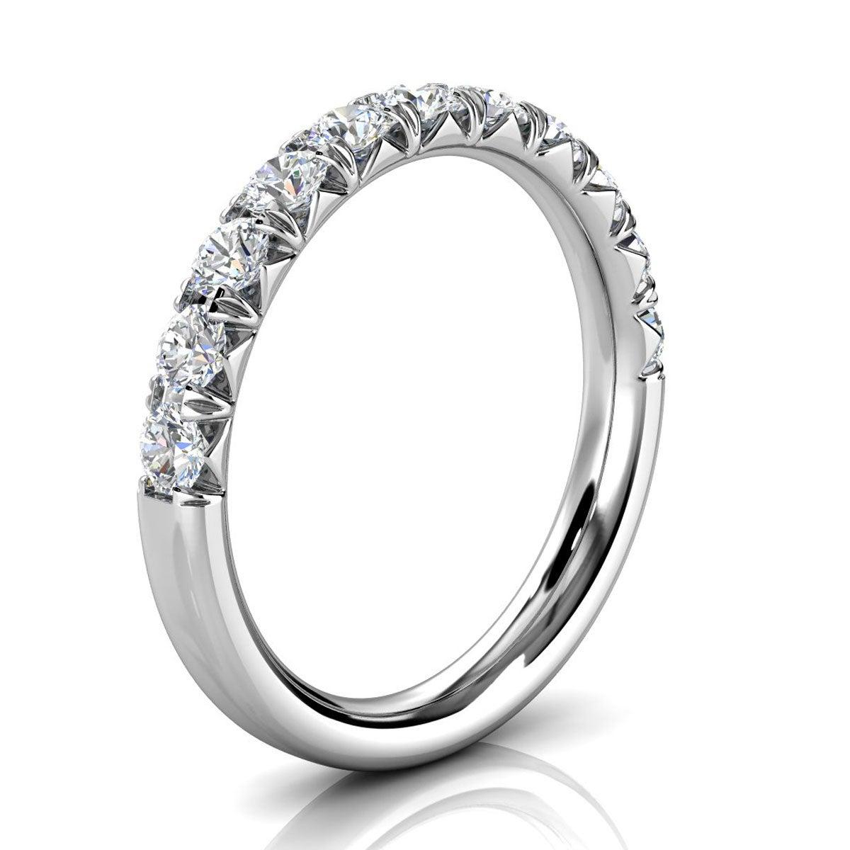 For Sale:  14k White Gold Voyage French Pave Diamond Ring '3/4 Ct. Tw' 2