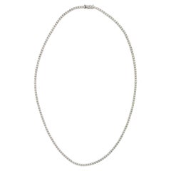 14k White Gold VS Diamond Tennis Necklace 6.76 CTW