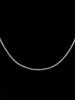 14k White Gold VS G Diamond Chain Necklace 18"