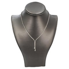 14k White Gold VS G Diamond Necklace 20"