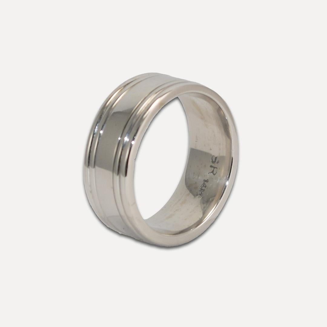 Alliance en or blanc 14K 11.3g Unisexe en vente