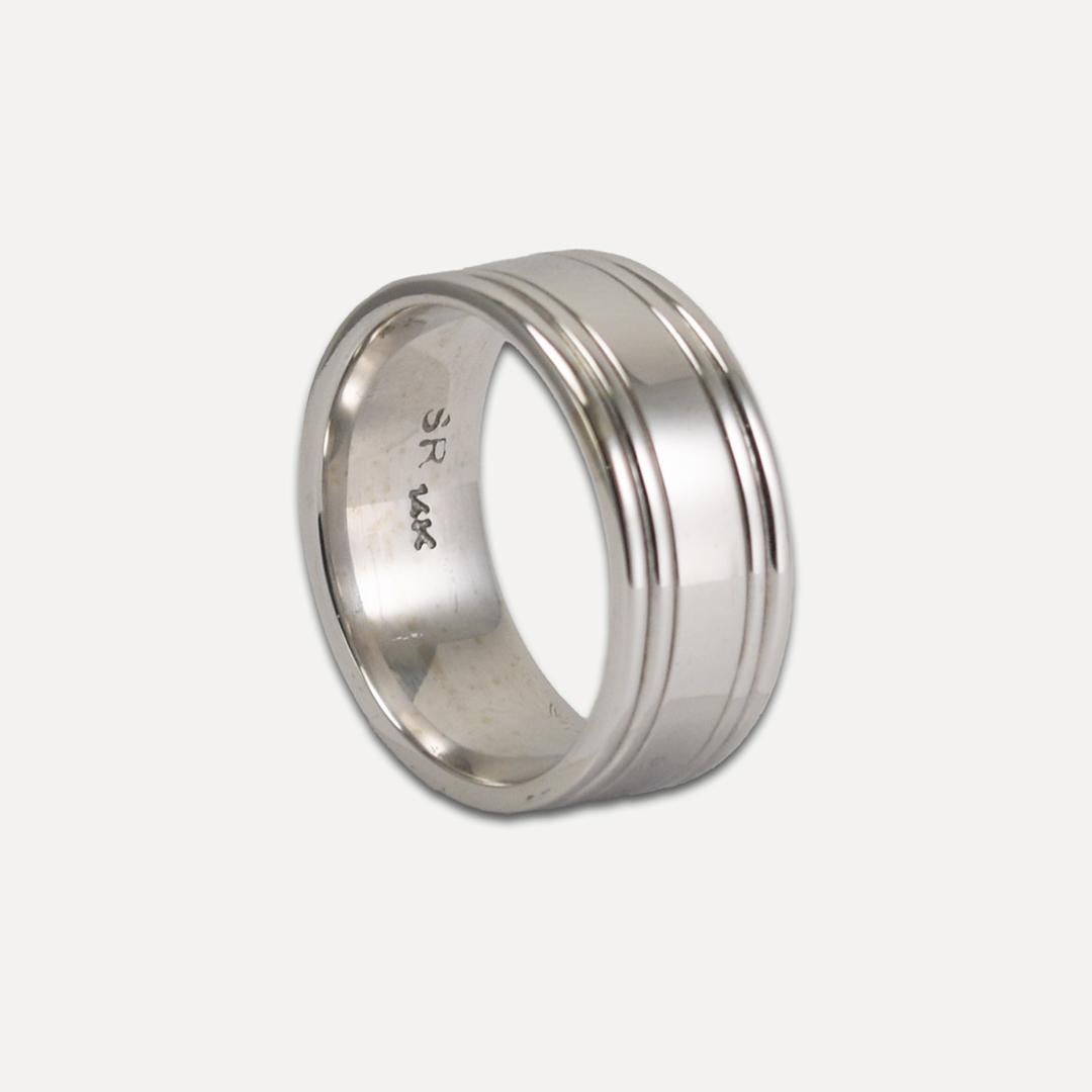 Alliance en or blanc 14K 11.3g en vente 1