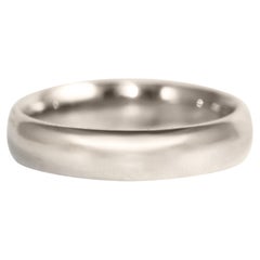 Retro 14K White Gold Wedding Band Ring, 6.2g