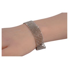 14k Weißgold breites Armband