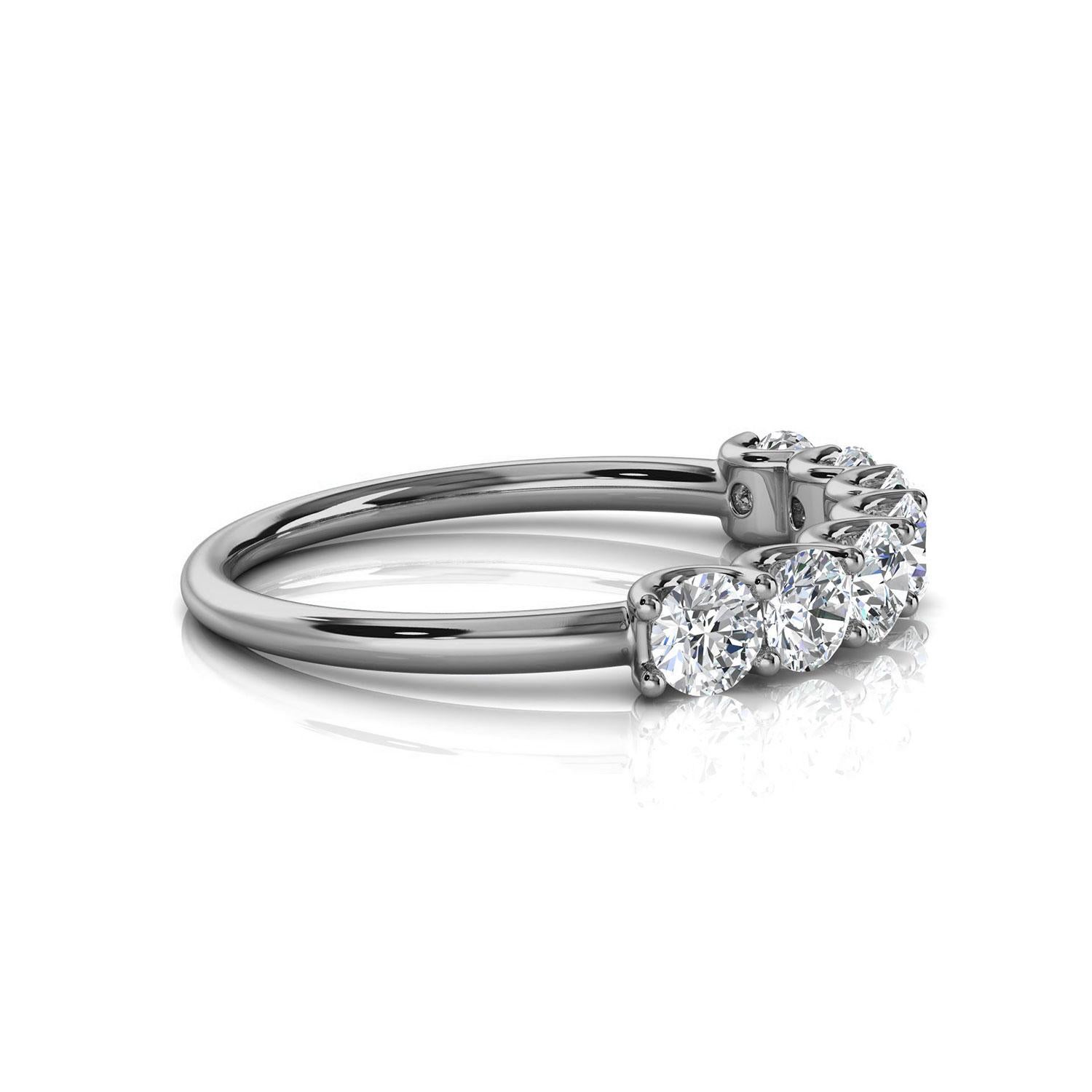 Round Cut 14k White Gold Winter Diamond Ring '1 Ct. Tw' For Sale