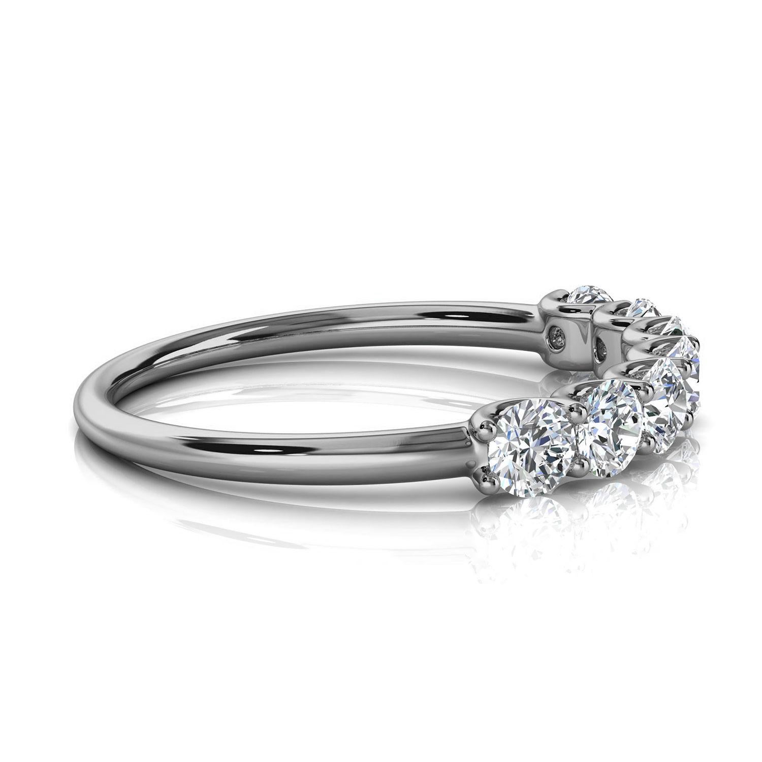 Round Cut 14k White Gold Winter Diamond Ring '3/4 Ct. Tw' For Sale