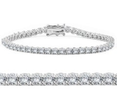 4 Carat Diamond Tennis Bracelet in 14k White Gold G+ Color SI + Clarity