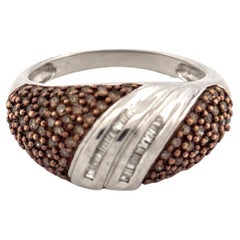 14K White Gold With Chocolate Diamonds