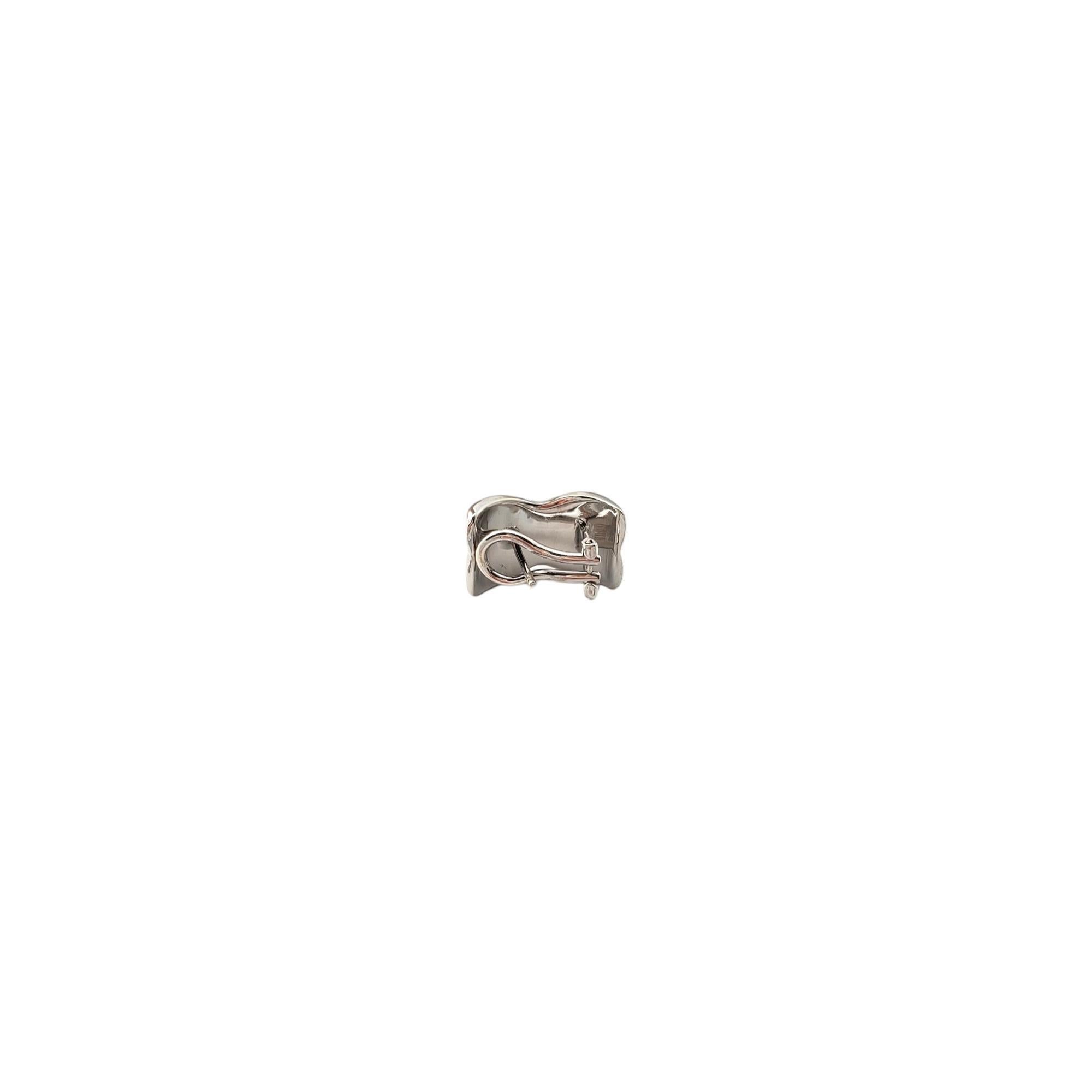 14K White Gold X High Polish Earrings #17185 For Sale 1
