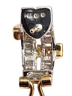 14K White & Yellow Gold 1.18 Carat Diamond Omega Back Earrings - Appraisal