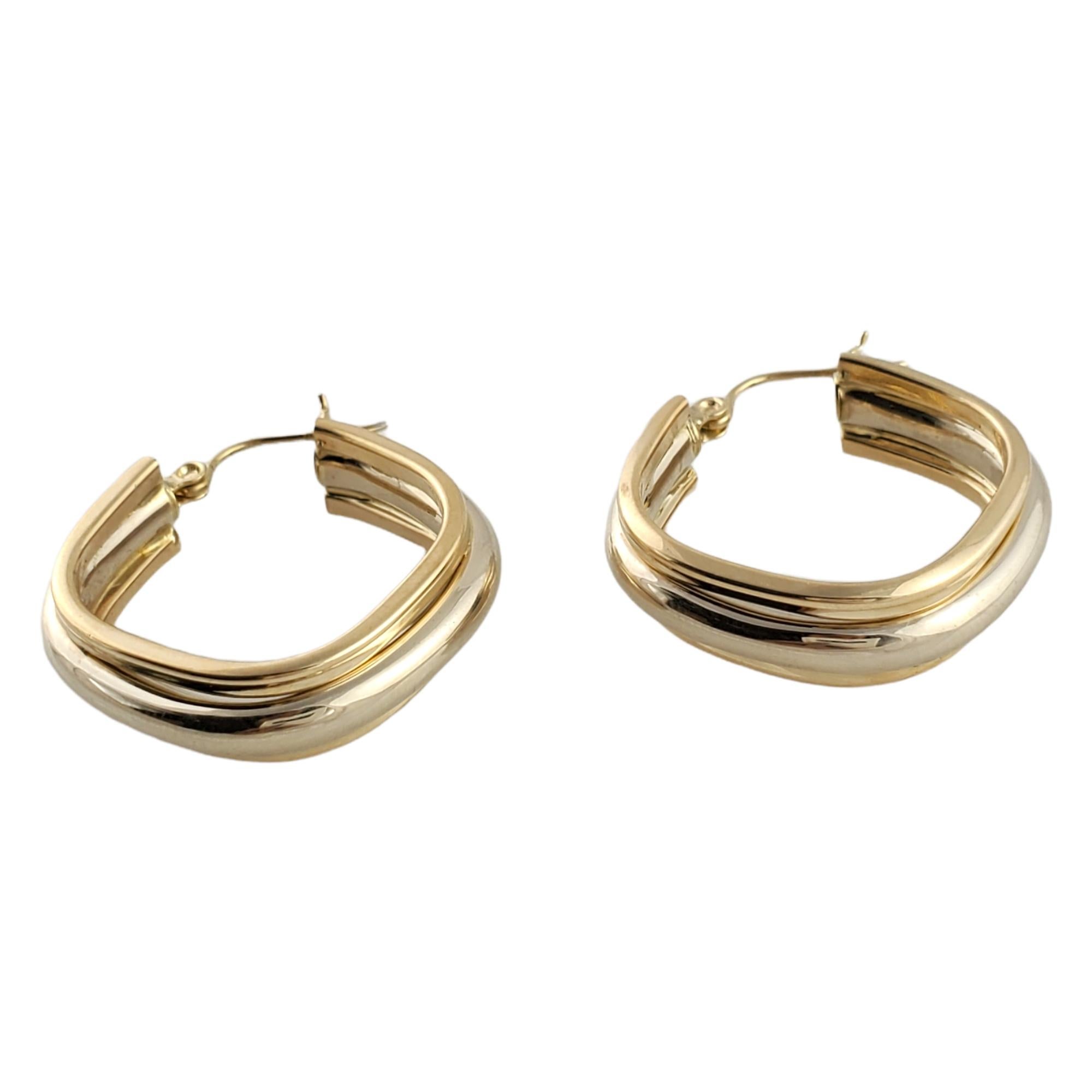 14k gold square hoop earrings