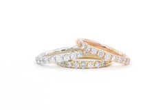 14k White Yellow & Rose Gold Diamond Stacking Fashion Rings 1.58ctw G-H/VS-SI