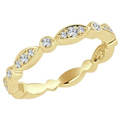 14K Yellow 0.30ct Gold Diamond Ring for Her