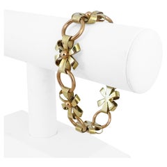Oro giallo e rosa 14k 44,7 g Bracciale donna bicolore A Link 8,5"