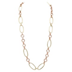 14K Yellow and Rose Gold Link Necklace