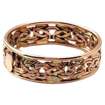 14K Yellow and Rose Gold Link Open Band  #17010 For Sale