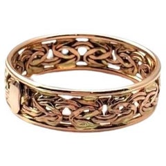 14K Yellow and Rose Gold Link Open Band  #17010