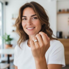 14K Yellow and White Gold 0.50 Carat Diamond Solitaire Ring, Size 5.5