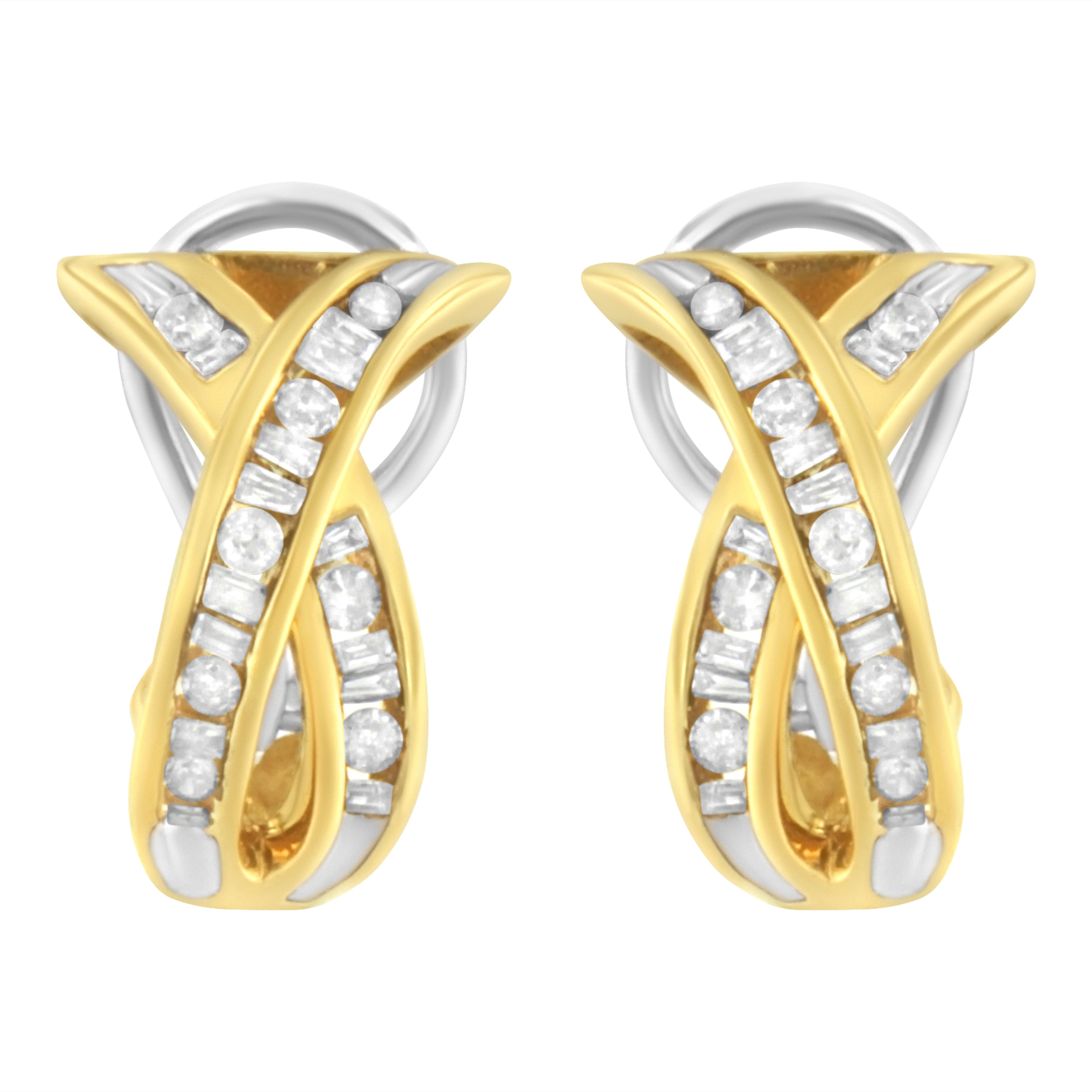 Modern 14K Yellow and White Gold 1/2 TDW 