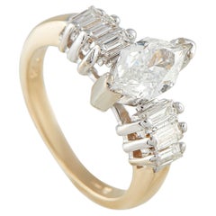 Bague en or jaune et blanc 14K avec 1,46ct de diamant MF13-072325