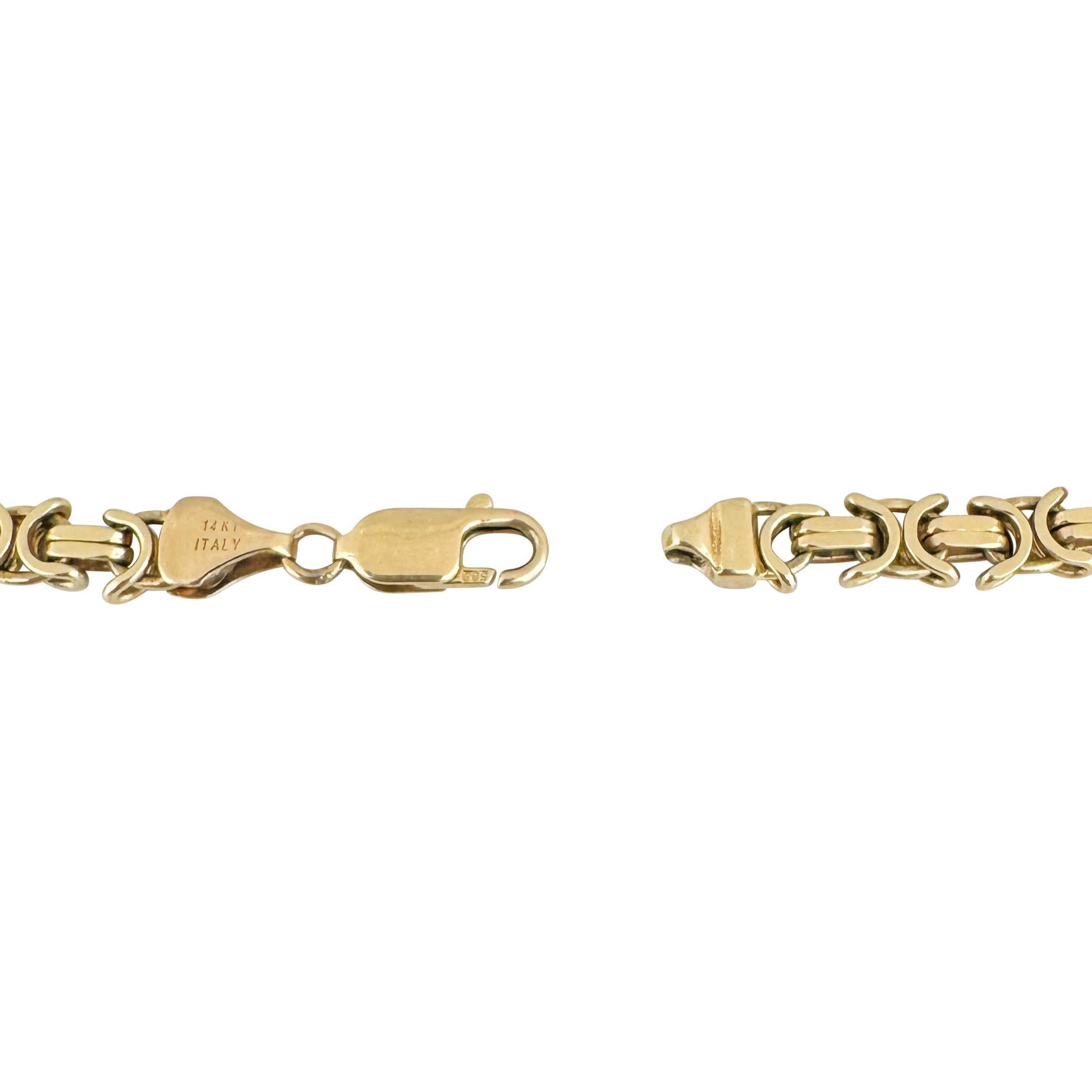 14k Yellow and White Gold 18.3g Solid Two Tone Fancy Link Bracelet Italy 8.25