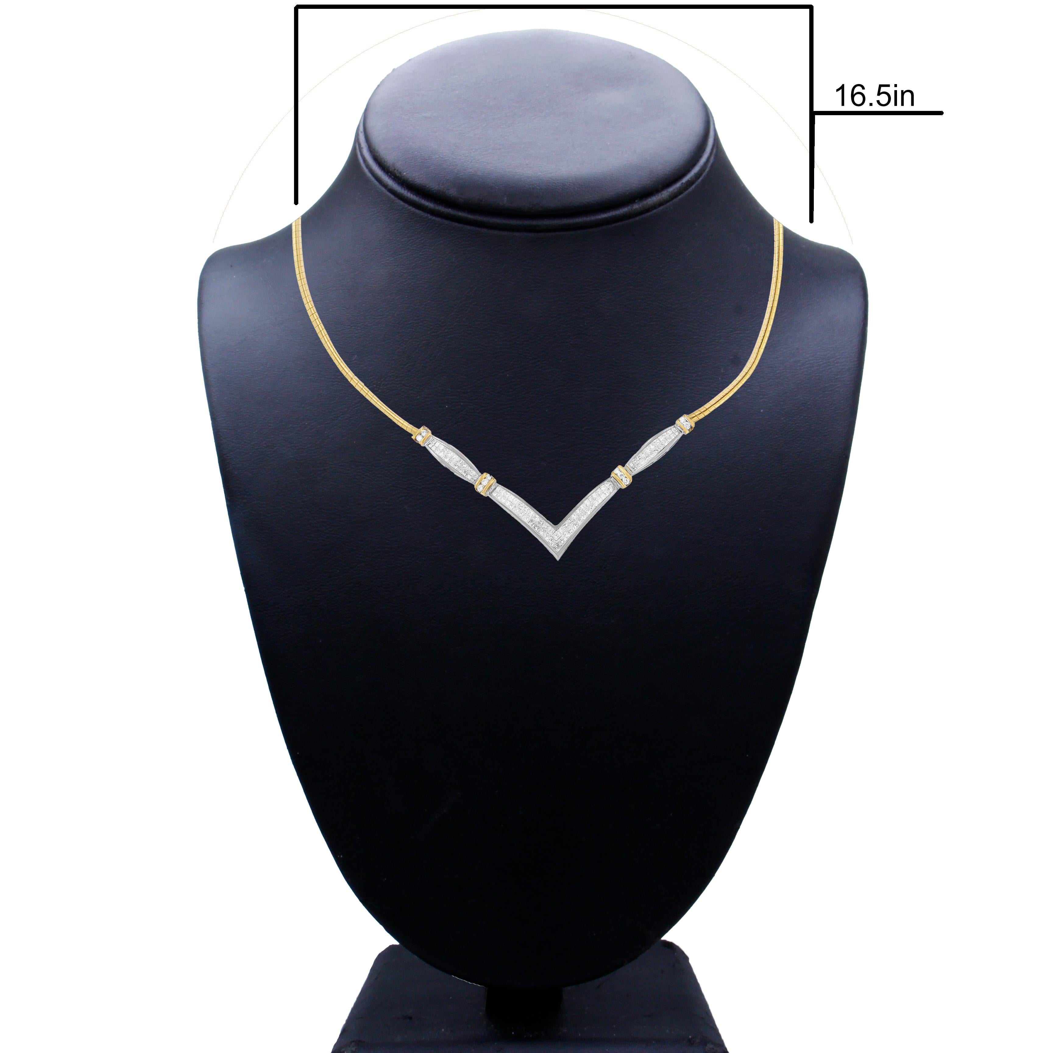 v shaped statement necklace