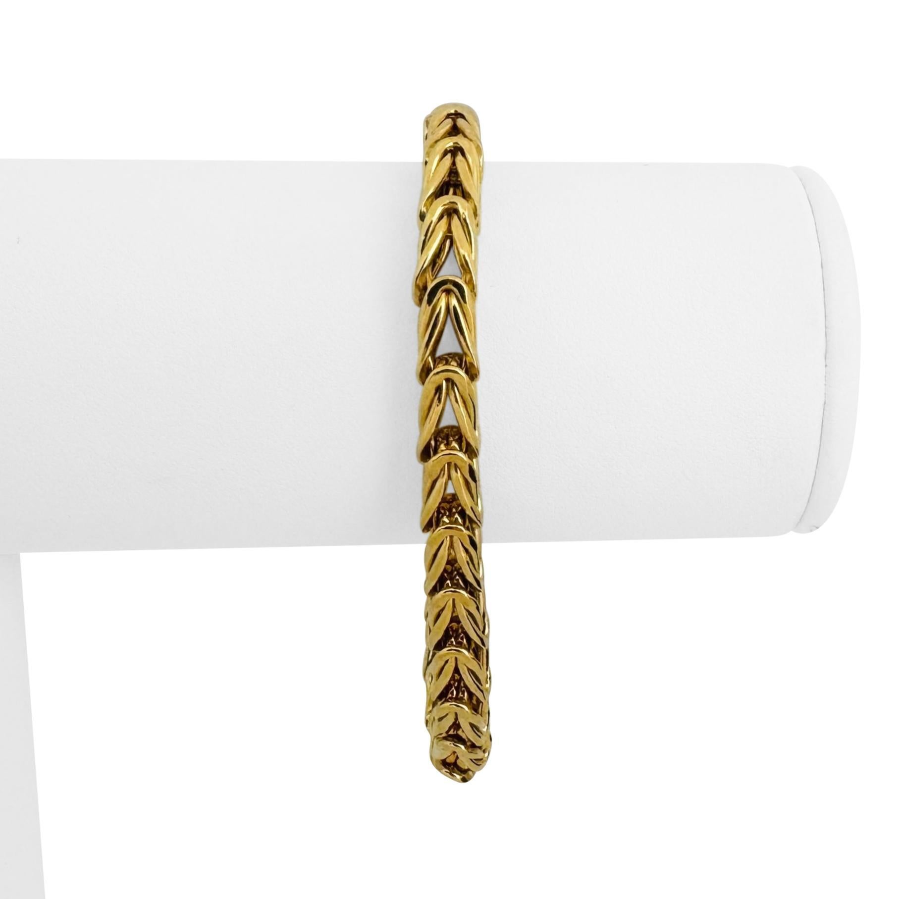 14k Gelb- und Weißgold 22,3g Fancy Link Toggle Armband 8