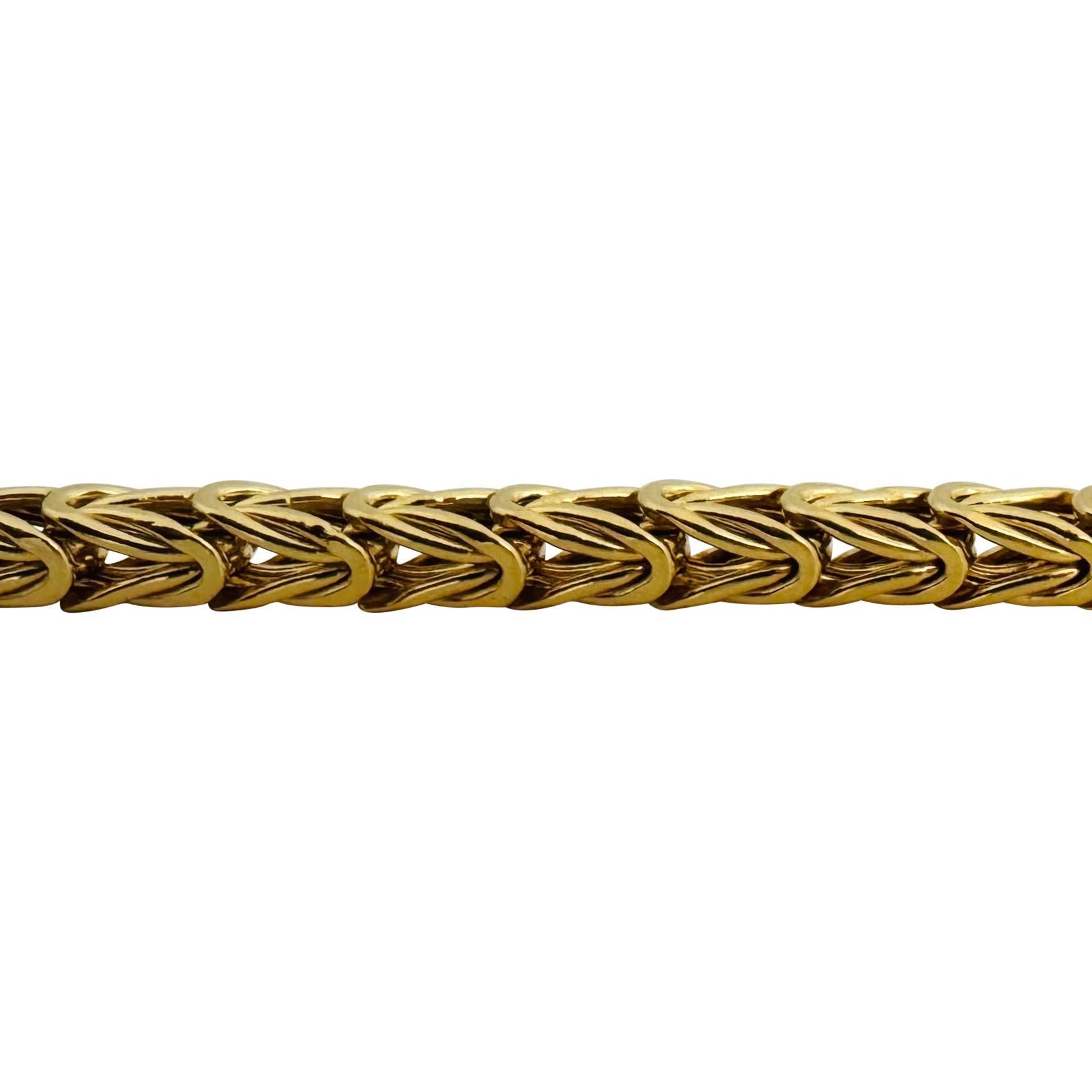 14k Gelb- und Weißgold 22,3g Fancy Link Toggle Armband 8