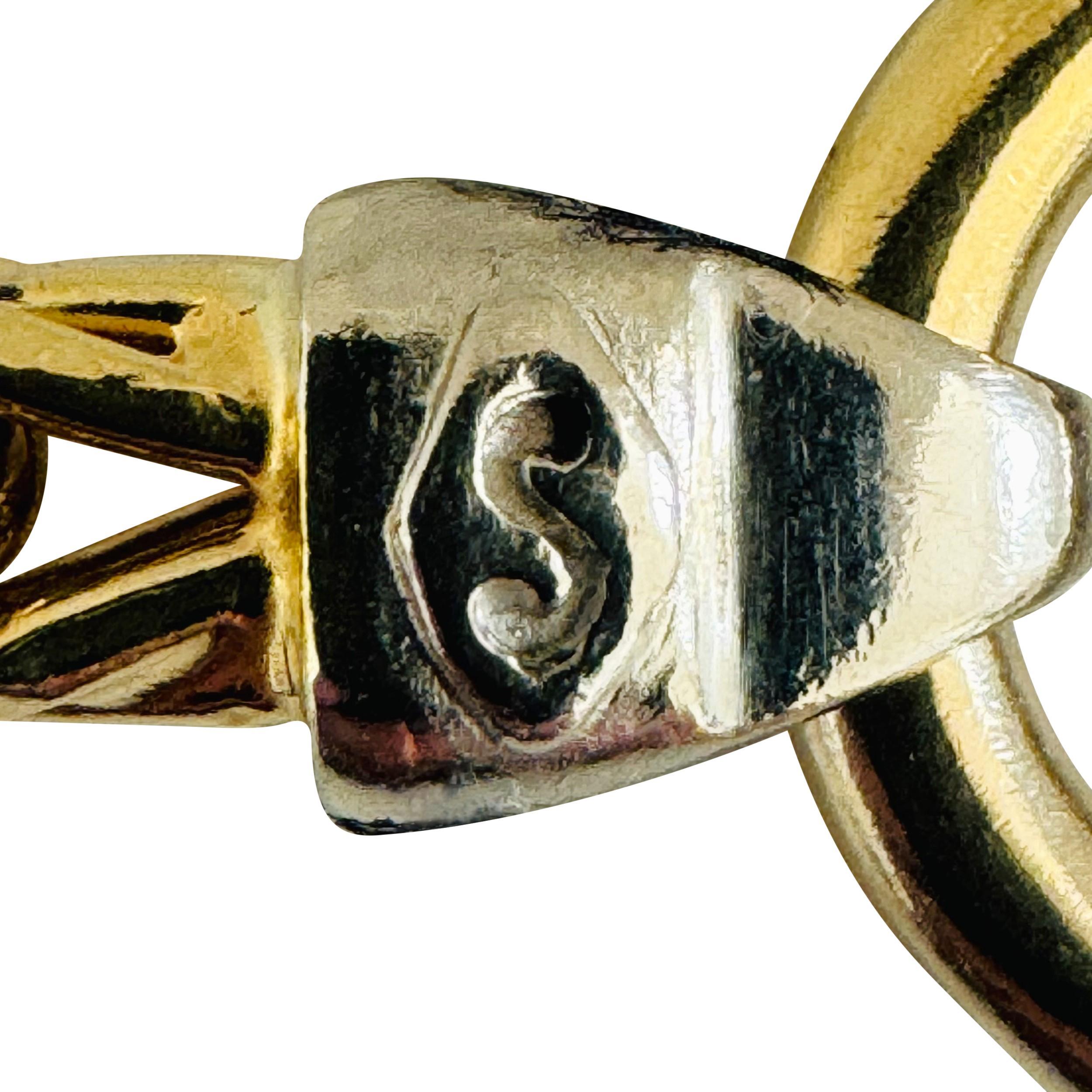 14k Gelb- und Weißgold 22,3g Fancy Link Toggle Armband 8