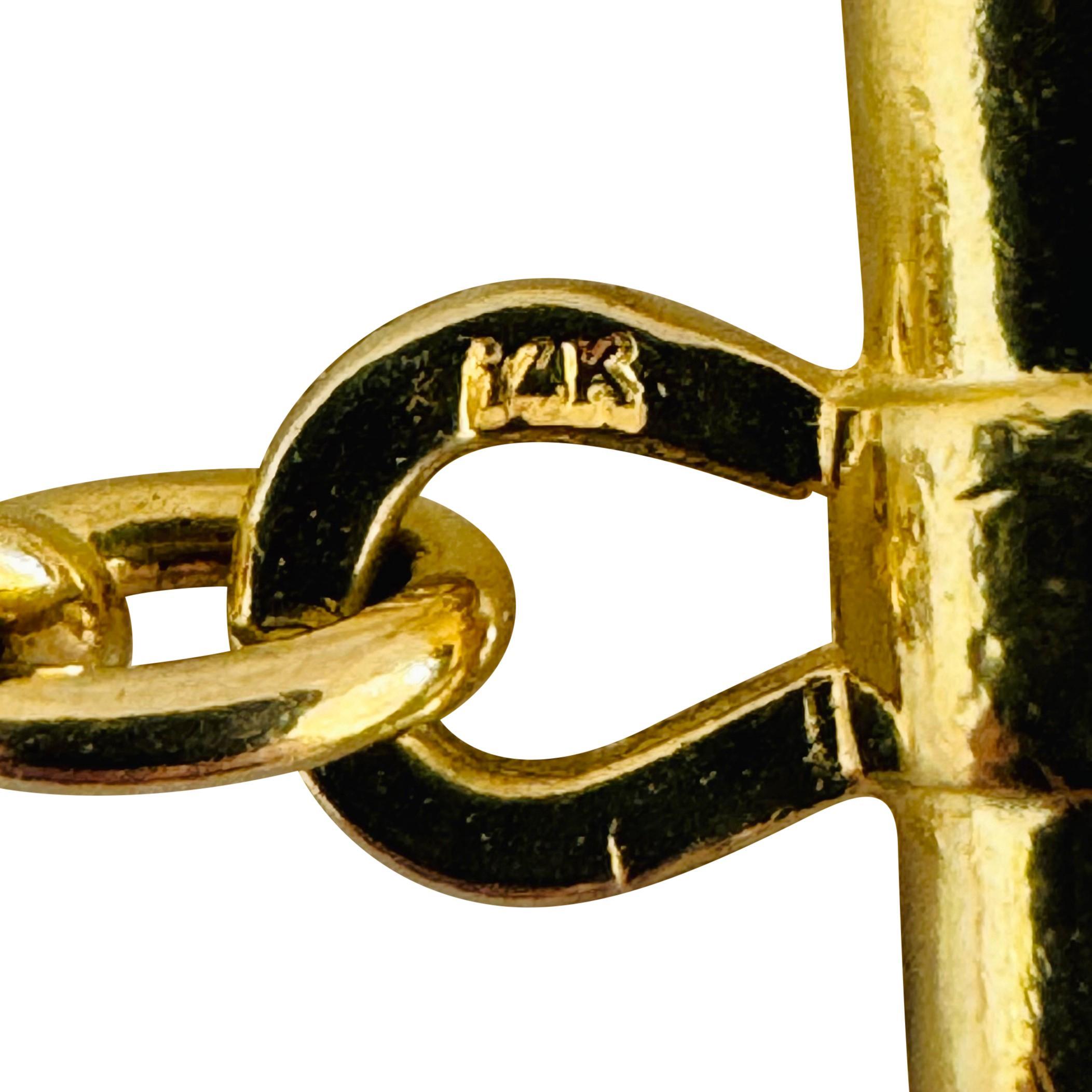 14k Gelb- und Weißgold 22,3g Fancy Link Toggle Armband 8