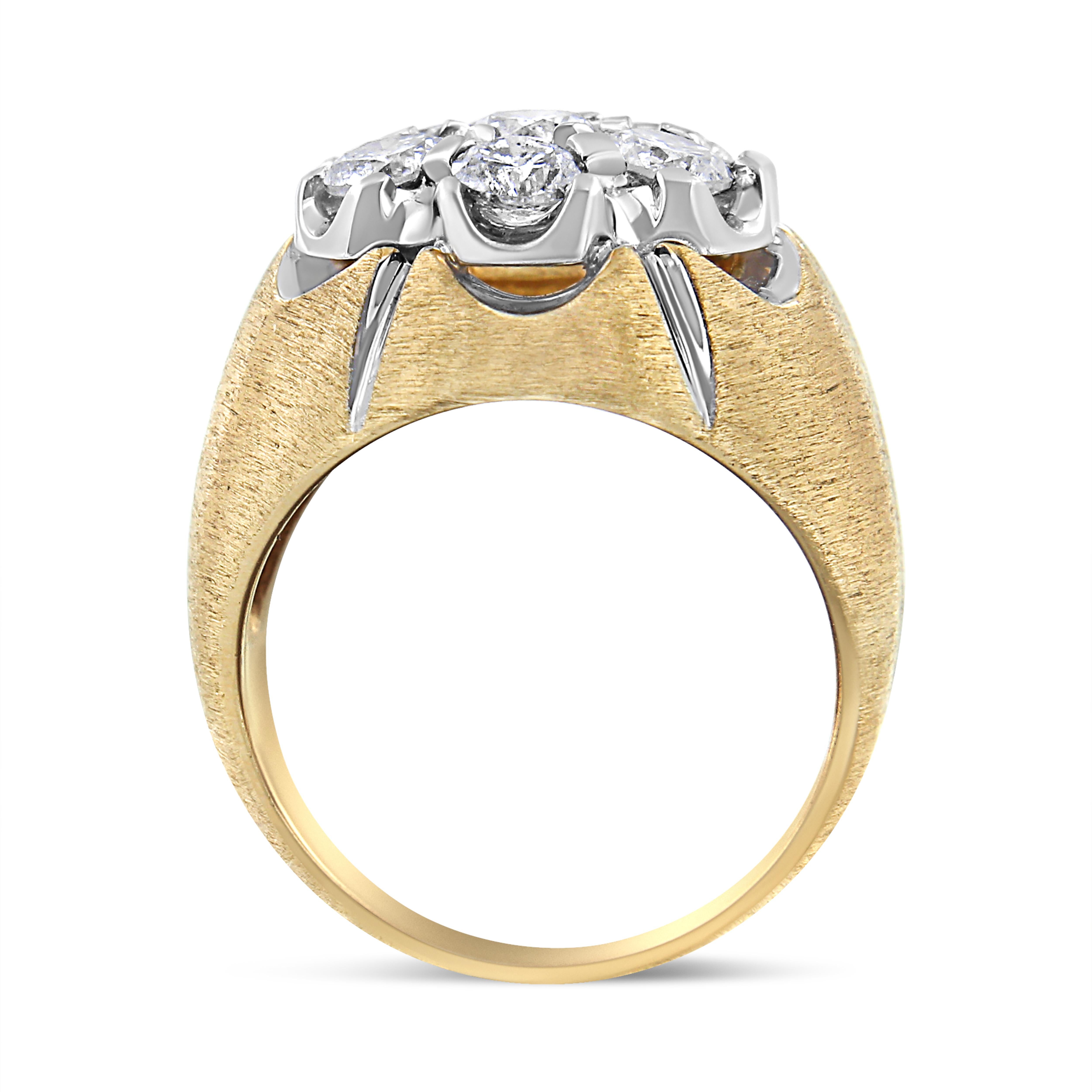 mens cluster diamond ring