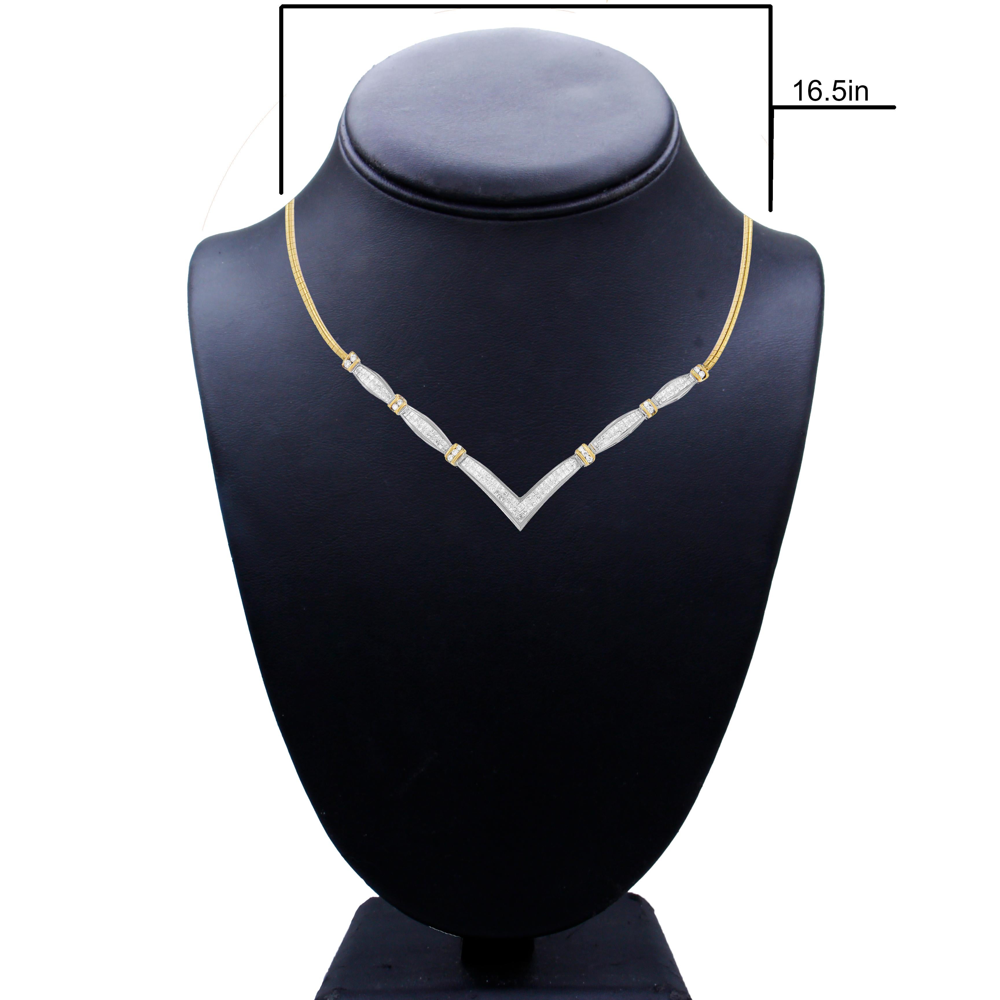 v shaped diamond necklace