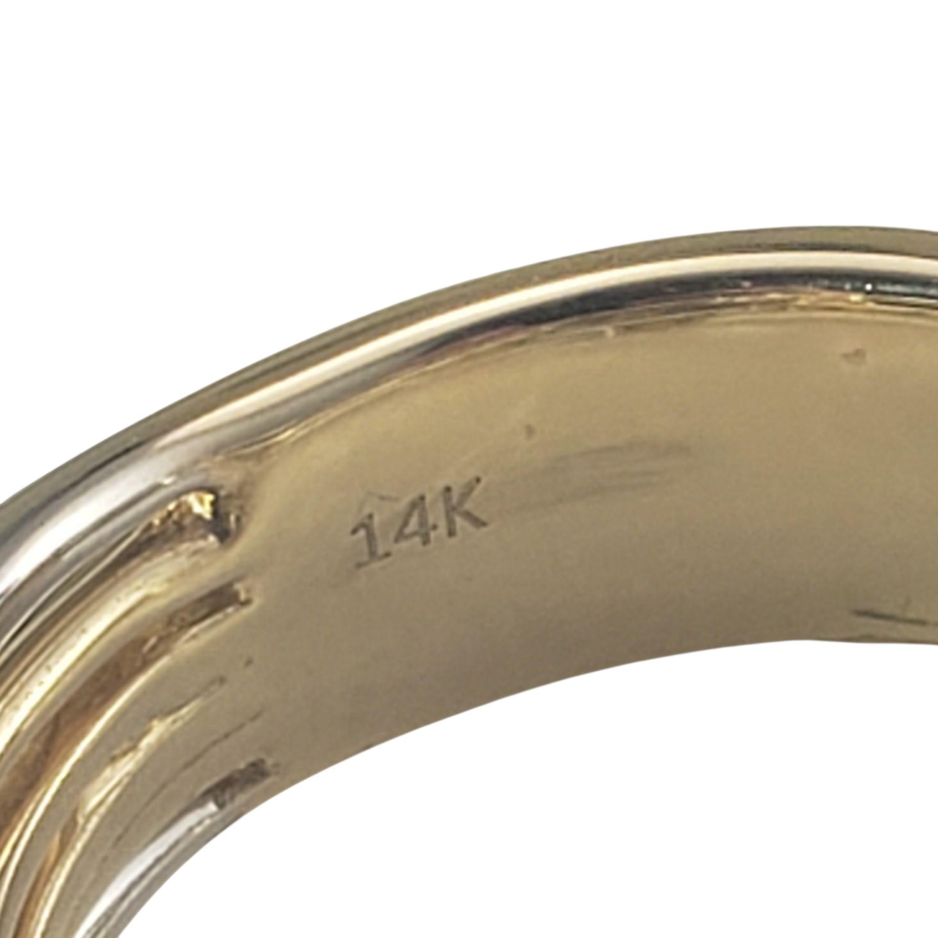 14K Yellow and White Gold and Diamond Multi-Band Ring Size 7 #23153 In condizioni buone in vendita a Washington Depot, CT