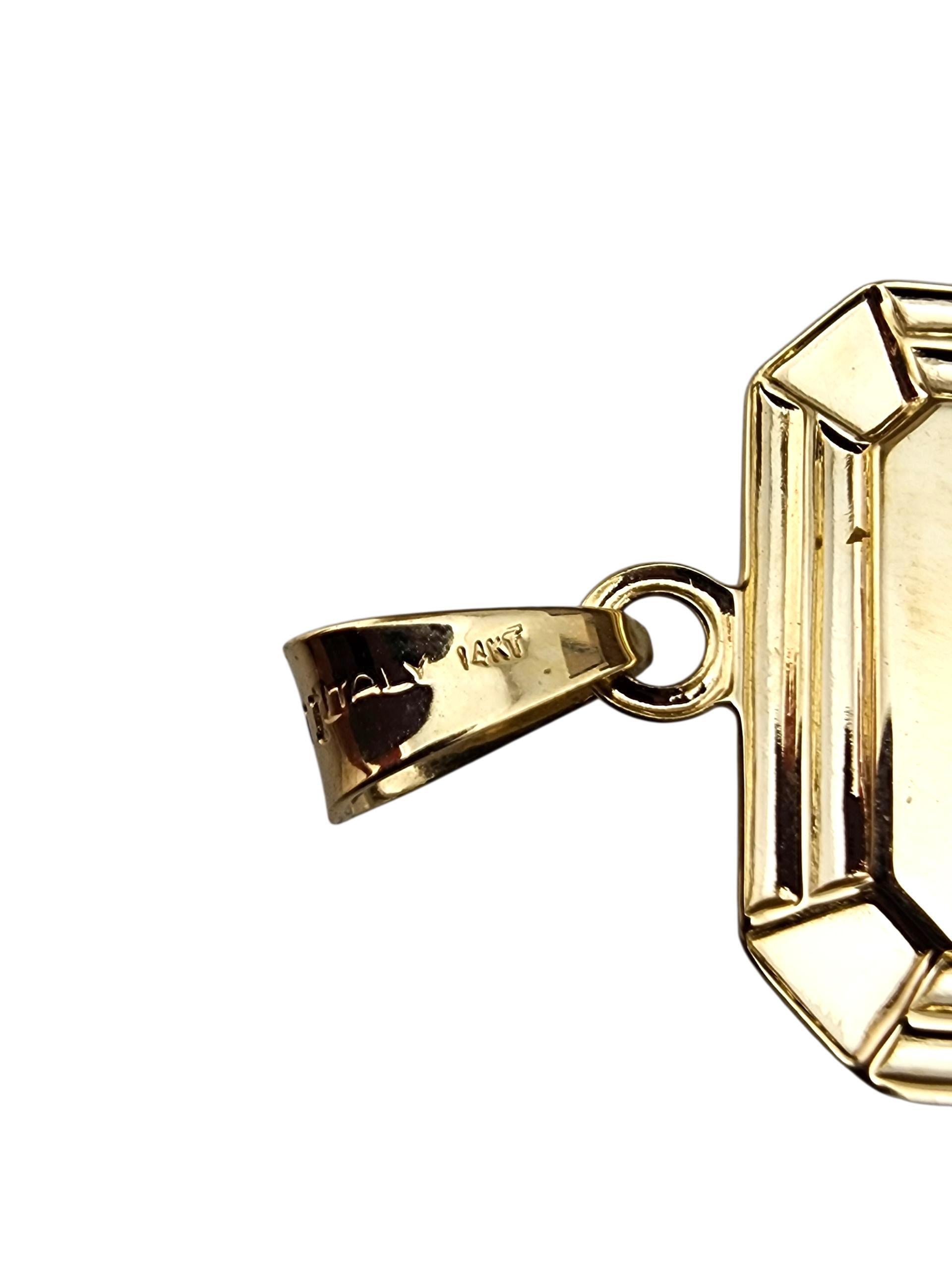 Donna Ciondolo della Madonna in oro giallo e bianco 14K #22344 in vendita