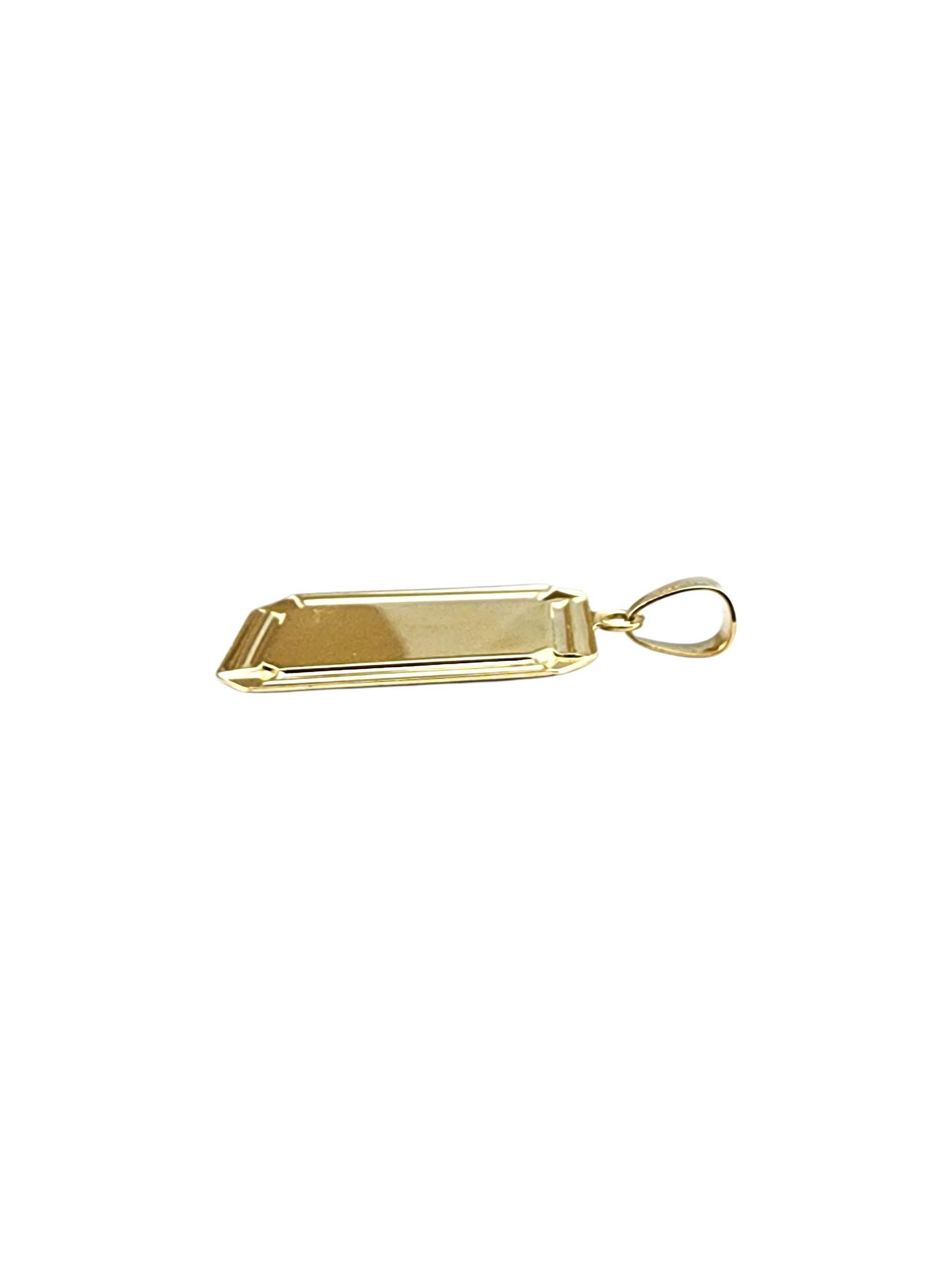 Ciondolo della Madonna in oro giallo e bianco 14K #22344 in vendita 2